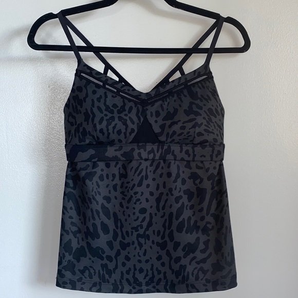 Lululemon Just Breathe Tank Black Animal Print